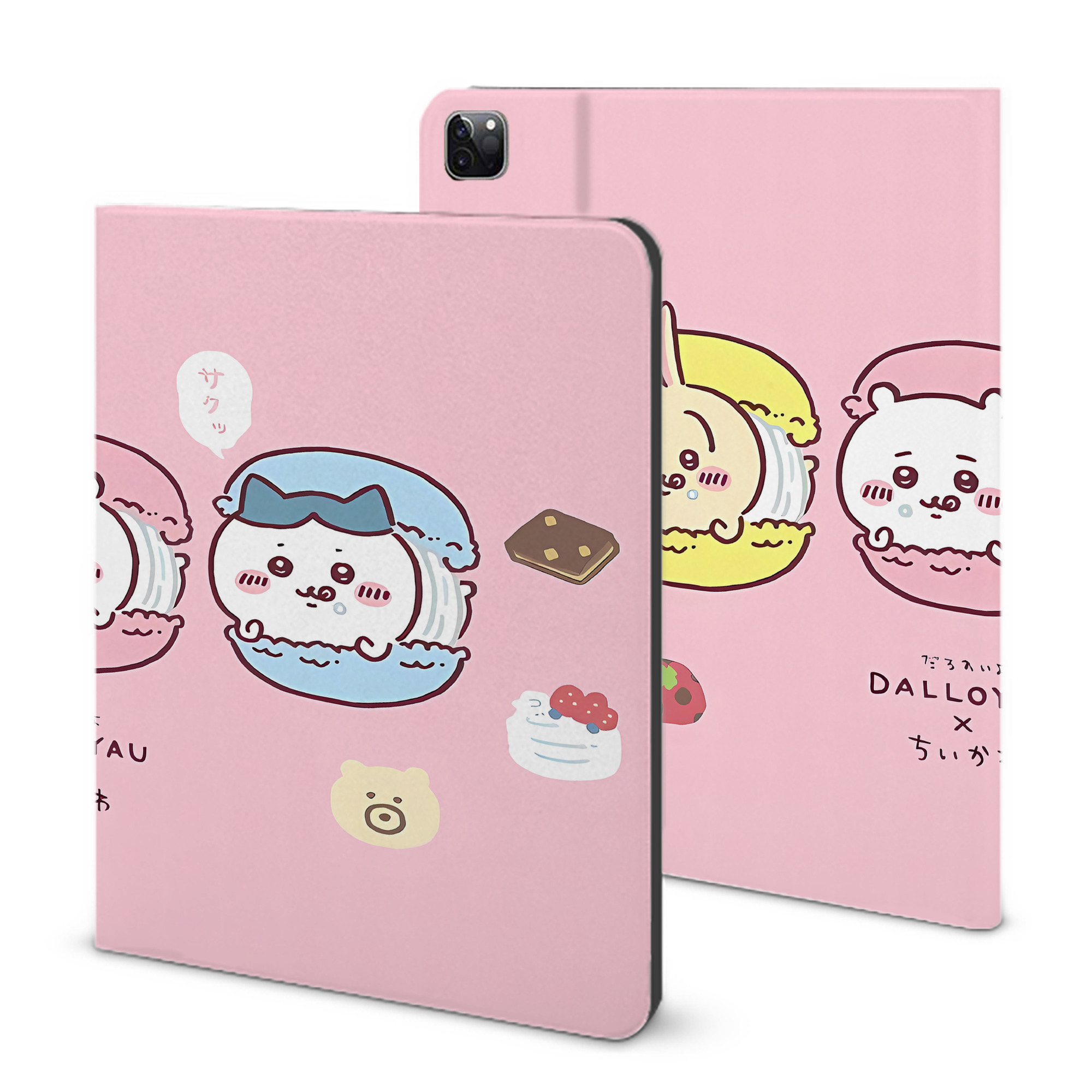（画像用） ちいかわ Chii-kawa IPad ケース ブック型 PUレザー TPU 耐衝撃 軽量 薄型 ペン収納なし 全面保護 IPad 各モデル対応